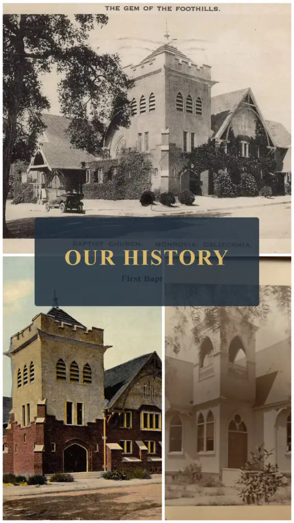 collage of 3 vintage images of church