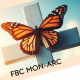 Logo for FBC MonArc cross with butterfly